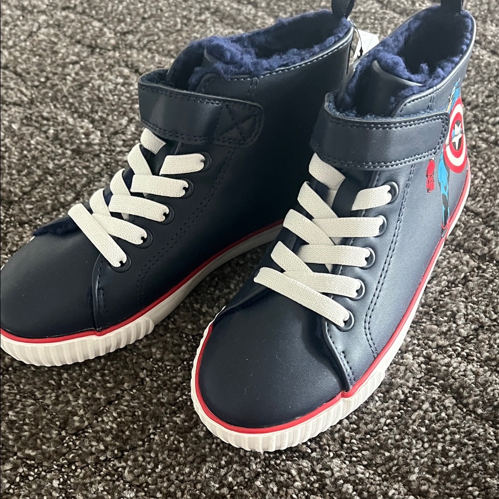 H&M Kids Navy and White High-Top Sneakers